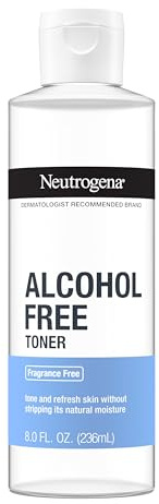 Neutrogena Alcohol-Free Gentle Daily Fragrance-Free Face Toner to Tone & Refresh Skin, Toner Gently Removes Impurities & Reconditions Skin, Hypoallergenic, 8 fl. oz