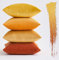 MIULEE Samt Kissenbezug 50x50 cm Kissenhülle Orange Serie 4er Set Sofakissen Samtkissen Dekorative Dekokissen Couchkissen Zierkissen Deko Farbverlauf Bezug Sofakissenbezug für Wohnzimmer Kinder Büro