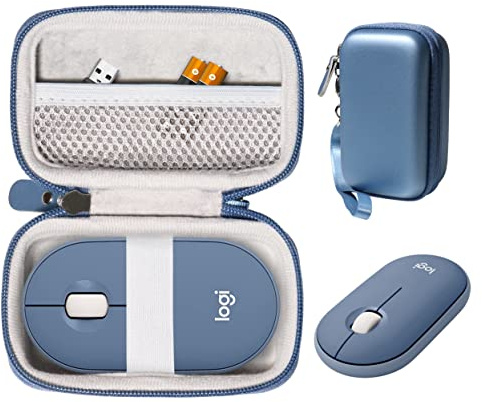 CaseSack Mouse Case for Logitech Pebble, Pebble M350, M355, i345 Wireless Bluetooth Mouse (Blue)