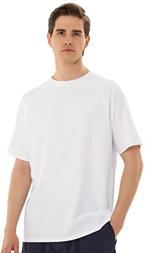 TIZAX Camiseta UV Hombre Manga Corta Traje de Baño Protección Solar UPF 50+ Rashguard Camisa Deportiva Secado Rápido Adultos