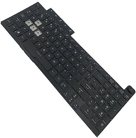 kawehiop Notebook RGB Tastatur, farbenfrohes Eingabegerät, flüssiges Tippen, professioneller Ersatz für ASUS ROG Strix G731 Laptops