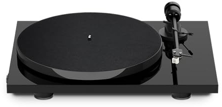 Pro-Ject E1 BT, Plug & Play Einsteiger Plattenspieler mit MM Tonabnehmersystem, BT Sender, schaltbarer Phono Vorstufe und elektronischer Geschwindigkeitsänderung (AT3600L, Schwarz)