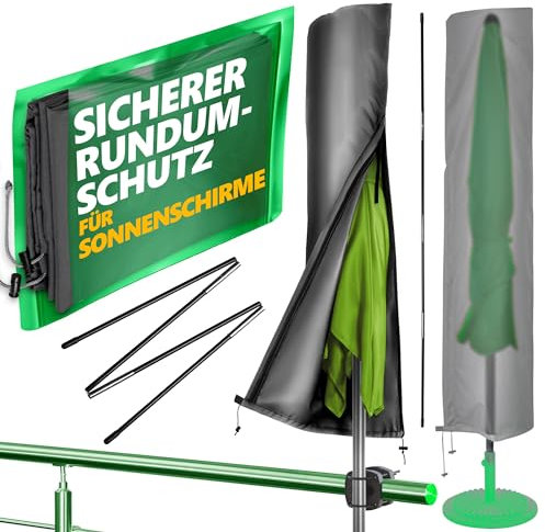 4smile Custodia Protettiva per Ombrellone – Copertura in Poliestere, Resistente alle Intemperie, Compatibile con Ø 3 m/2,5 m x 1,5 m