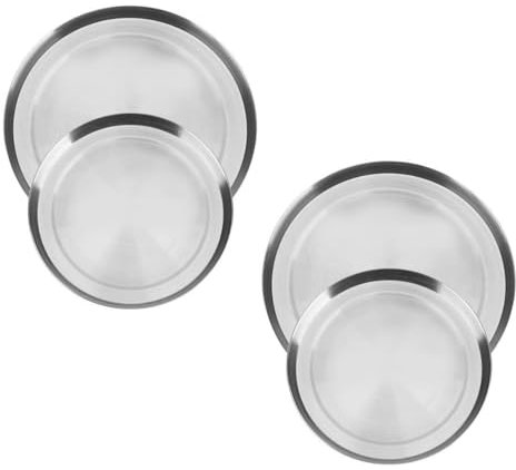 London Express 4 Pcs Stainless Steel Hob Cover for Electric cookers Set Stove Plate Cooker Top Burner Protector Silver Kit Home Kitchen Tools & Accessories Restaurants CANTEENS Safety Worktop Savers