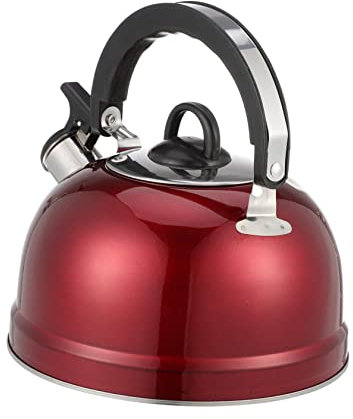PRETYZOOM Hervidor De Agua De Acero Inoxidable 3L Con Silbato Para Cocina De Gas E Inducción | Tetera Con Mango Ergonómico Y Tapa Anti Polvo | Para Té Café Y Calentamiento De Vino