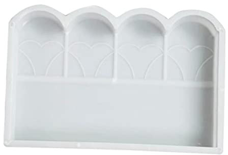 CLISPEED Garden Fence Mold Plastic Diy Concrete Mould for Making Fence Rail for Courtyard Edging and Lawn Borders