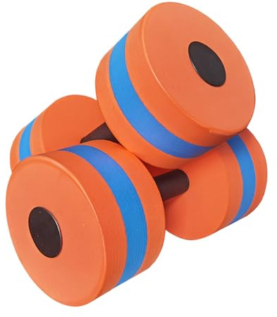 Lot de 2 haltères à eau pour exercices de piscine, haltères en mousse EVA, équipement d'aérobic flottant pour la perte de poids, pour la natation, le fitness, le sport, l'aérobic