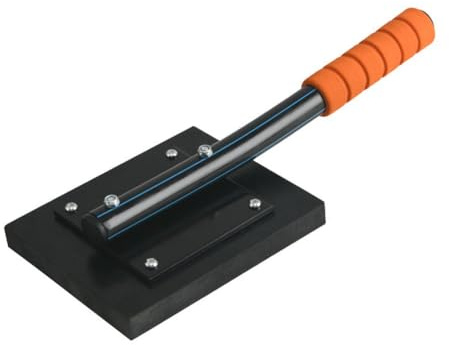 VRTYVEYBB Martillo de goma para colocación de suelos, bloque de golpeo de goma con mango ergonómico, para madera, baldosas y suelos de vinilo, 360 × 140 × 21 mm, negro