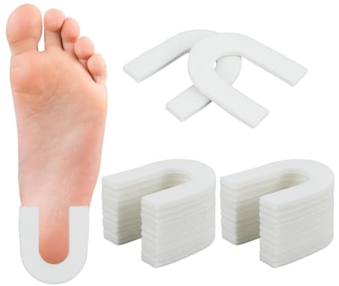 OLYCRAFT 26 plantillas de talón de herradura para pies, cojín de pie, plantillas autoadhesivas con forma de herradura, para múltiples tipos de zapatos y condiciones del pie, grosor de 5 mm, paquete de
