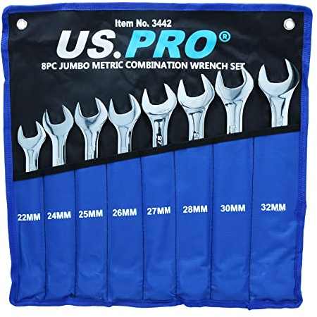 AB Tools Metric Jumbo Large Combination Spanner Wrench Set 22mm - 32mm