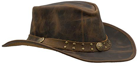 Walker and Hawkes - Chapeau Brisbane - Cuir de Vachette - Outback - Bicolore