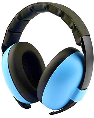 Casque anti-bruit pour enfants - Bandeau réglable - Protection auditive pour bébés de 0 à 3 ans - Bleu