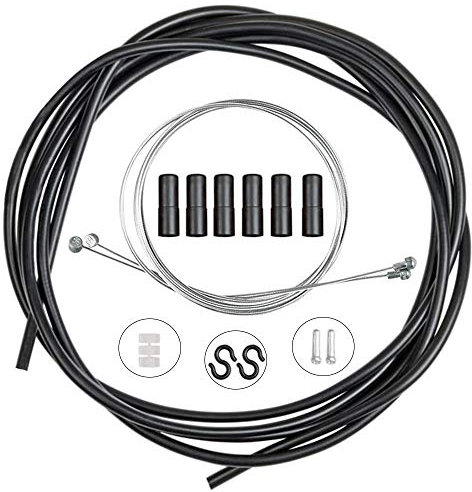 NETUME Fahrrad Bremszug Set, Schwarz Schaltzug Fahrrad Bremszug, Fahrrad Bremsseil/Bremskabel/Bremszughülle/Bremszüge/Bremsen Set, Fahrrad Gangschaltung Komplett Set