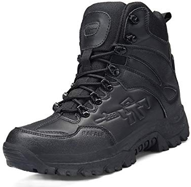 IYVW A09 Bottes militaires Hiker, Sneakers Montantes Homme noir 41 EU