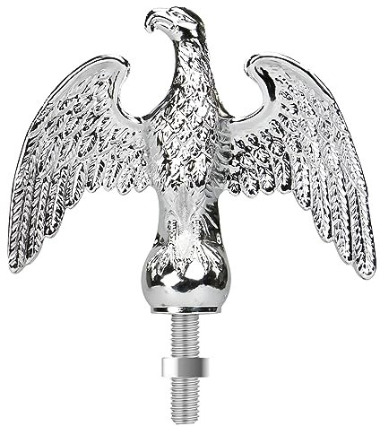 NQ Silberner Flaggenmast-Adler-Aufsatz, Aluminiumlegierung, Adler-Endstück für 50,8 cm/63,5 cm/76,2 cm/76,2 cm/76,2 cm/76,2 cm/76,2 cm/76,2 cm/76,