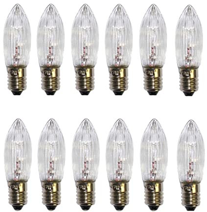 ShuoHui Candle Light Bulbs Candle Bulb Small Screw Candle Bridge Lights for Christmas Candle Arch Spare E10 Screw Light 3w 34v (12)