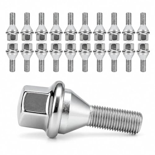 20pcs M12x1.25 Lug Bolts for 2014-2023 Jeep Cherokee, Replace# 611-005, Upgrade 19mm Hex Length 28mm, for Jeep Compass, Jeep Renegade, Dodge Dart, Chrysler 200