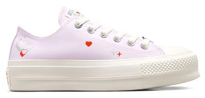 Converse Chuck Taylor All Star Lift Platform Y2K Heart Low Top Sneaker Lilla da Donna A09115C