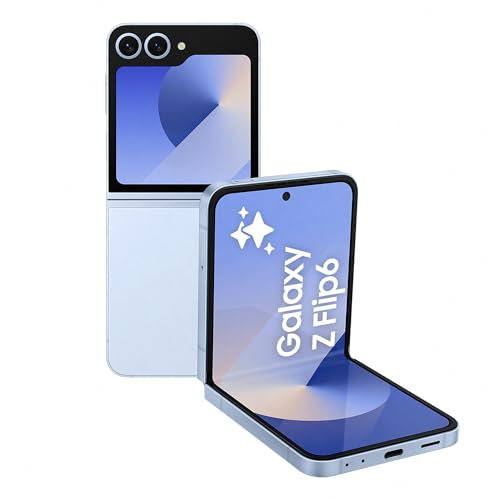 Samsung Galaxy Z Flip6 AI-Smartphone, Simlockfreies Handy ohne Vertrag, 256 GB Speicher, 50-MP-Kamera, Blue, 3 Jahre Herstellergarantie