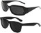 Occhiali Stenopeic, Set di 2 Paia Pinhole Glasses Occhiali a Foro Stenopeico Occhiali a Griglia Occhiali Buco Nero