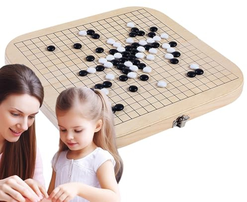 Juego de jueg Go de Madera de Lujo: Tablero de Plegable, Duradero y Elegante, juege Familiares Adultos y niños | Juego de tableros creativos para el hogar, Regalos de