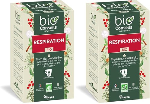 Bio Conseils - Infusion bio Respiratoire - 20 Sachets (Lot de 2)