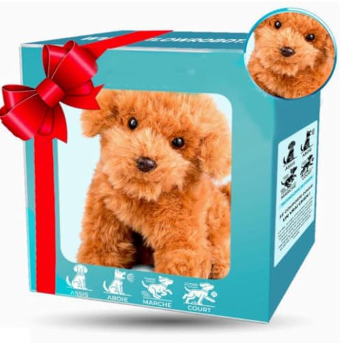 Perro Robot Ai, Cachorro Robótico Interactivo – Camina Realísticamente, Ladra, Mueve la Cola – Mascota Electrónica para Adultos y Niños, Marrón Style B