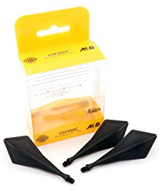 CUESOUL Very Slim TRAJ AK8 New Integrated Dart Flights and Shafts Diamond Shape,Dart Flight Black Set of 3