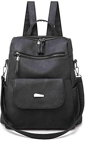 FANDARE Bolsos Mochila Mujer Bolsa de Hombro Impermeable Bolso Mochilas Tipo Casual Niña Bolsas Escolares Dama Casual Daypacks para Outdoor Viaje Partido Commuter Multifunción Bolso Negro