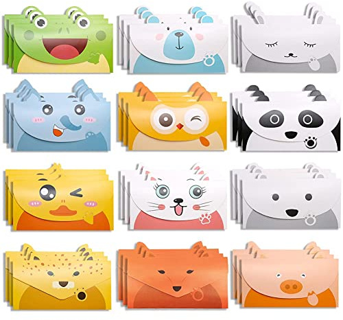 36 PZ Animali Biglietto Auguri,Inviti Battesimo Compleanno,Carte Di Nota Ringraziamento Biglietti Bianchi Birthday Card Con Busta Per Bambini Adulti Bimbo Laurea Matrimonio Compleanno Feste