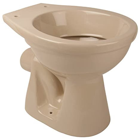 BELVIT Stand-WC Tiefspüler, Tiefspültechnik, Abgang Wand waagerecht, 39x35x49 cm, Sanitärkeramik, Bahama Beige, bodenstehend, TÜV geprüft, 28 cm