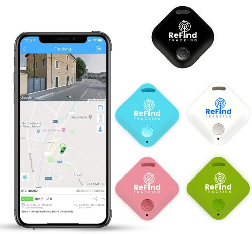 ReFind R4 Mini GPS Tracker für Android und iPhone| Bluetooth smart Tracker Für Schlüssel, Katze, Hund, Geldbörse & Gepäck, Bluetooth Tracker Android & GPS Tracker Katze (Weiß)