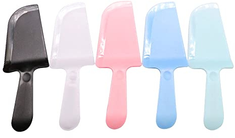 GSHLLO 10 Pcs Plastic Cake Cutters Dessert Cutting Knife Pastry Servers Pizza Serving Spatula Pie Knife Slicer Wedding Flatware