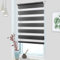 MupFup Doppelrollo Klemmfix ohne Bohren,Duo Rollo Klemmrollo Anthrazit 85 x 110cm(BxH), Lichtdurchlässig & Verdunkelnd Fensterrollo für Schlafzimmer, Badezimmer, Wohnzimmer Fenster und Tür