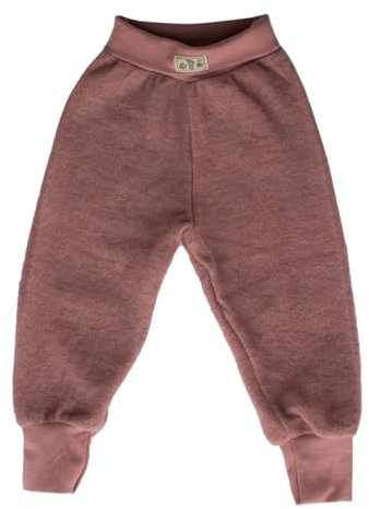 Lilano, Baby Hose Wollfrottee Plüsch, 100% Bio Wolle (kbT) (Mauve, 62)