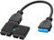 MEIRIYFA Motherboard USB3.0 19PIN Splitter 1 zu 2 Verlängerungskabel, USB 3.0 19/20PIN Header 1 Buchse zu 2 Stecker HUB High Speed Splitter Kabel mit Chip für Personal Computer (20CM)