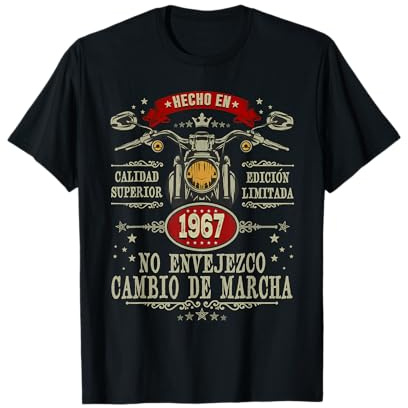 Hecho en 1967 - 59 Años Cumpleaños Moto Biker Hombre Motero Camiseta