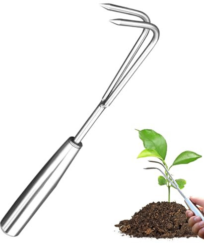 rastrello a mano, prato allentando il suolo del suolo | Rastrello di paglia portatile per il cortile | Manuale ergonomico manuale anche il giardino diserbo per coltivare, allentando Soill