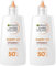 Garnier UV-Sonnenschutzfluid gegen dunkle Flecken, Sehr hoher Sonnenschutz mit LSF 50+, Unsichtbares Finish, Ambre Solaire Super UV Vitamin C Daily Fluid, 1 x 40 ml (Packung mit 2)
