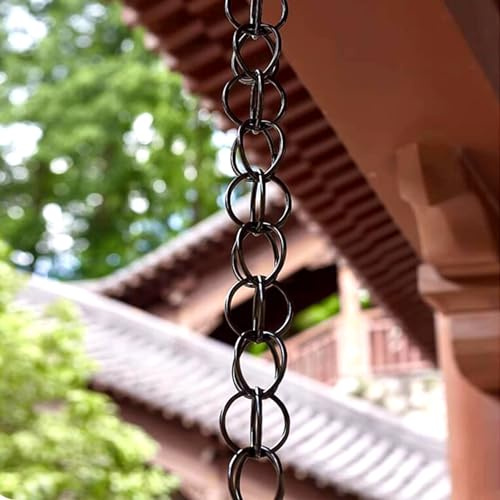 Regnkedjor Ringregnkedjor Ersättningsstuprör, Dubbla Cirkulära Hängrännkedjor För Verandatakränering, Funktionell Och Dekorativ Regnfångarkedja,1-100cm (3ft)