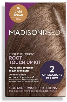 Madison Reed Root Perfection Root Touch Up Kit – 7N Alba Light Brown, 100% Gray Coverage in 10 Min, Ammonia-Free, 2 Applications