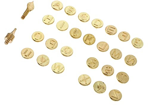 COOPHYA Set De Lettres Pour Pyrogravure Et Gravure Sur Outils De Brûlage Diy Avec Accessoires Pour Artisanat
