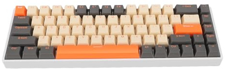 Trådlöst Bluetooth-minitangentbord 60% mekaniskt speltangentbord, 68 nycklar RGB-bakgrundsbelyst tangentbord, trådbundet Office-tangentbord med Hot Swappable Röd Switch for PC Tablet