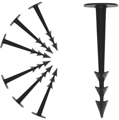 Pullmer Ancora, picchetti in plastica, ancoraggio a terra per erbacce, in tessuto non tessuto, copertura per sabbiera (50 pezzi)