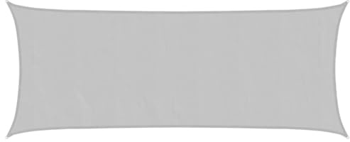 Mokuyary Sonnensegel, Hellgrau, 5 x 2 m, 100 % Oxford-Polyester, Sonnenschutz, für Garten, Terrasse, Balkon, Camping, Pergola