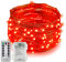Erchen Battery Operated LED String Lights, Dimmable 33 FT 100 LED Ultra Thin Waterproof 8 Modes Timer Copper Wire Fairy Lights with 13 Key Remote Control for Indoor Outdoor Christmas Party (Red)