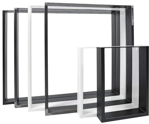 Natural Goods Berlin 2X Tisch-KUFEN | Einfache Montage | Tisch-Beine aus Metall in Weiß | Ideal für DIY-Projekte wie Esstisch, Schreibtisch, Couchtisch, Bank | Tisch-Gestell 40x30 cm