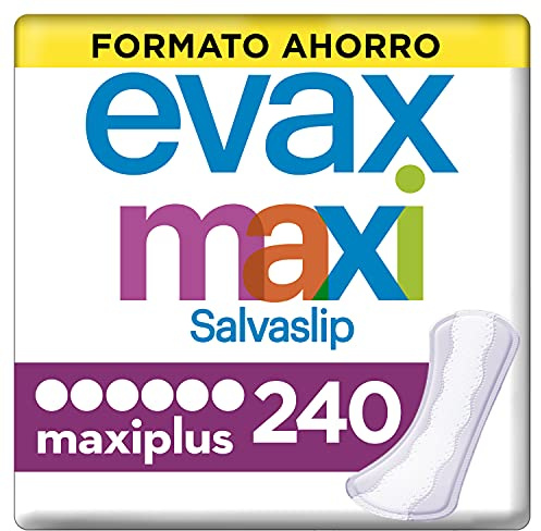 Evax Salvaslip Maxiplus, 240 pezzi, protettori senza profumo, morbidi come il cotone con tecnologia non odore