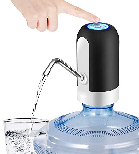 zalati Dispensador eléctrico de botellas de agua recargable con tubo para botella de agua universal de 3 a 5 galones