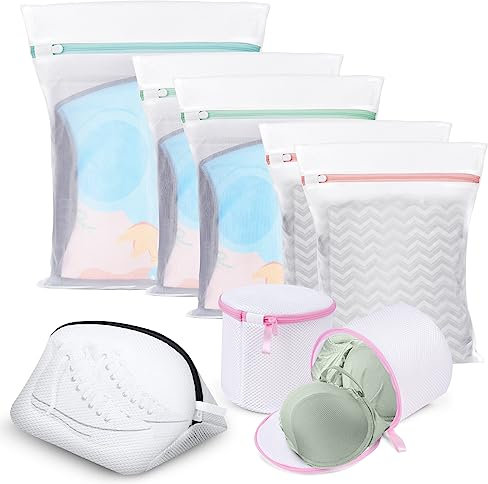 flintronic Wäschenetz für Waschmaschine, Wäschenetz Wäschesack BH Wäschetasche Wäschebeutel Laundry Bag Haltbar Schuhe Waschbeutel für Bluse, Schuhe, BH, Unterwäsche, Babykleidung, Wash Bag - 8 Stück